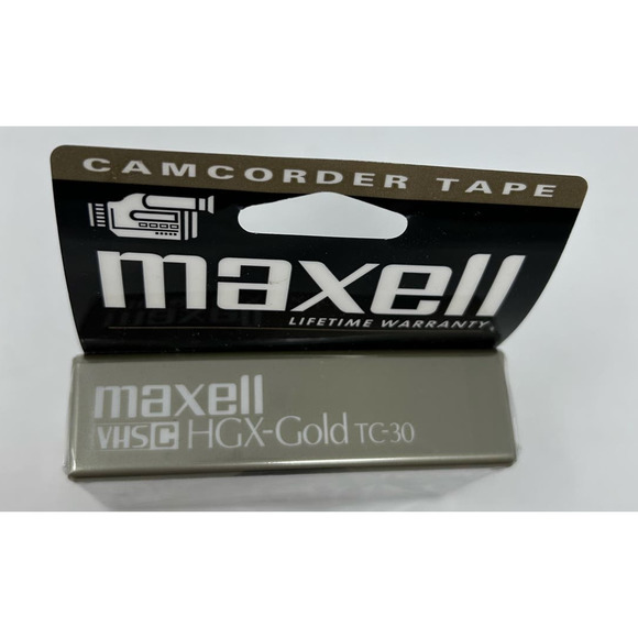 Maxell Camcorder Tape Lifetime Warranty VHSC HGX-gold TC-30 62M Premium‎ High - Picture 3 of 7